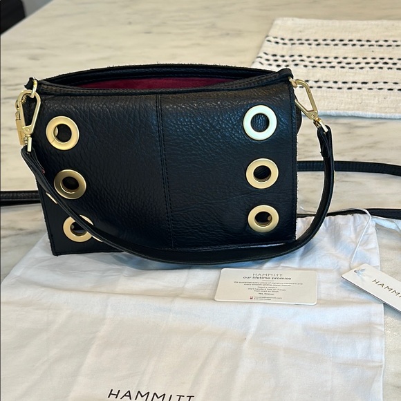 Hammitt Black and Gold Snakeskin Crossbody Bag - Picture 9 of 16